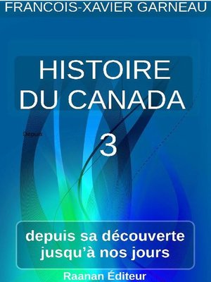 cover image of Histoire du Canada--Tome 3